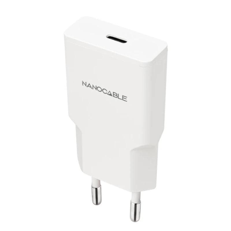 Nanocable Cargador USB-C / PD 20 W Blanco