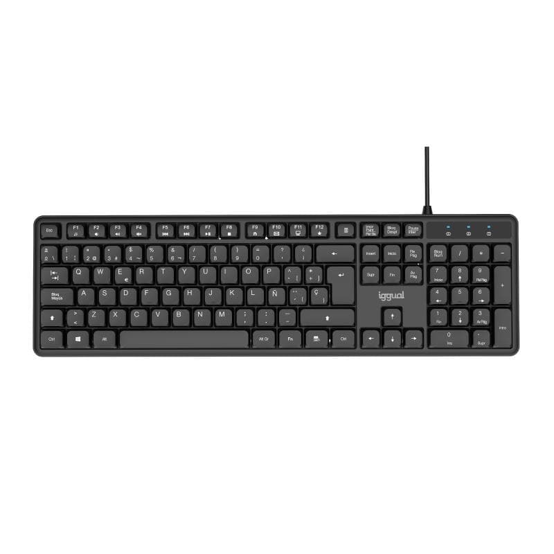 iggual Teclado USB estndar CK-SILENT-105T negro