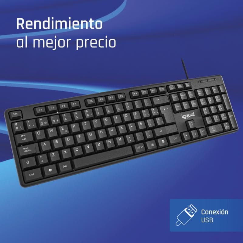iggual Teclado USB estndar CK-STANDARD-105T negro