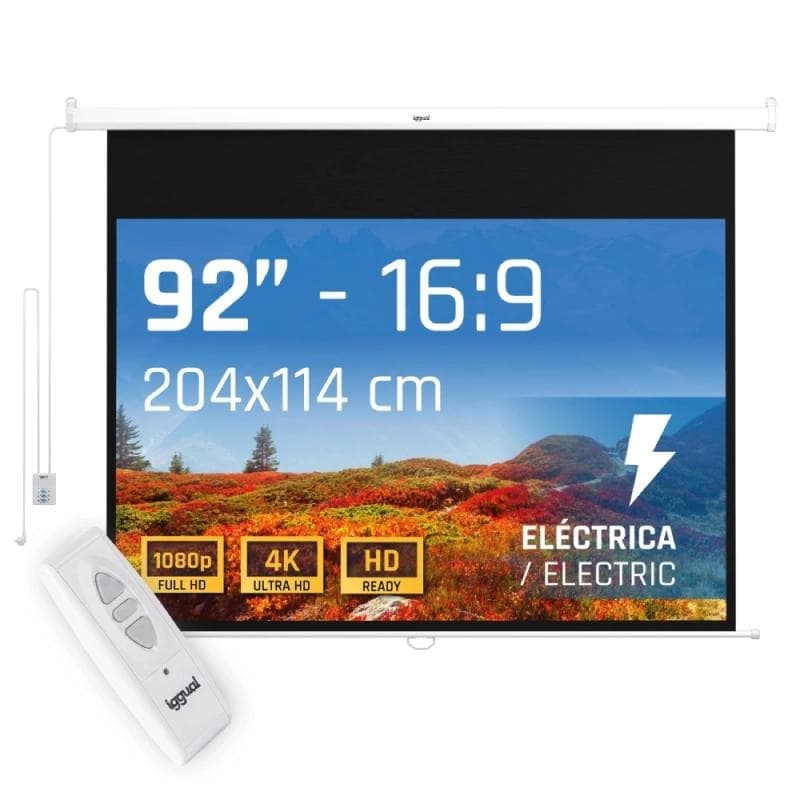 iggual Pantalla eléctrica 16:9 92" 203x114 cm
