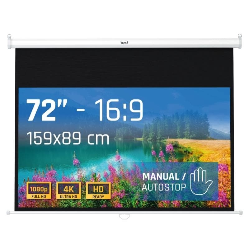 iggual Pantalla manual 16:9 72" 159x89 cm