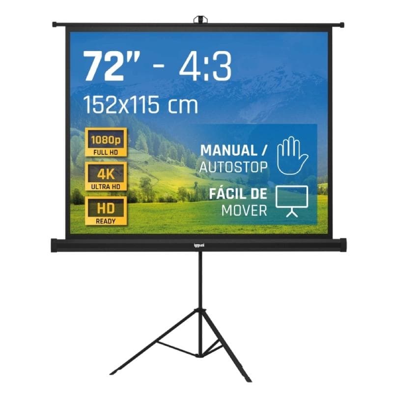 iggual Pantalla 72" 152x115 cm 4:3 trpode+bolsa