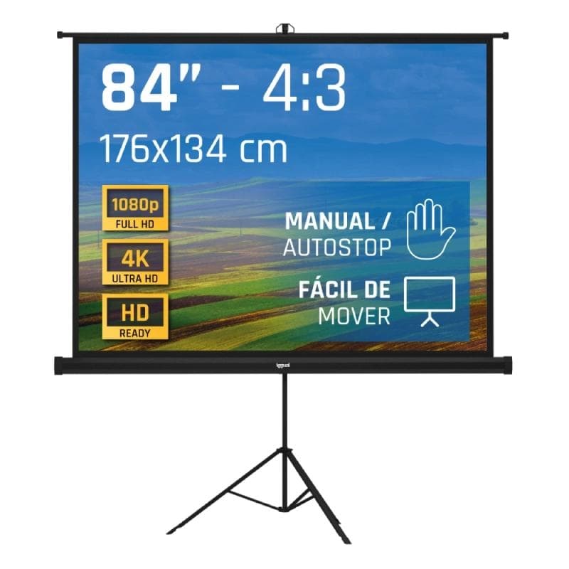 iggual Pantalla 84" 176x134 cm 4:3 trpode+bolsa