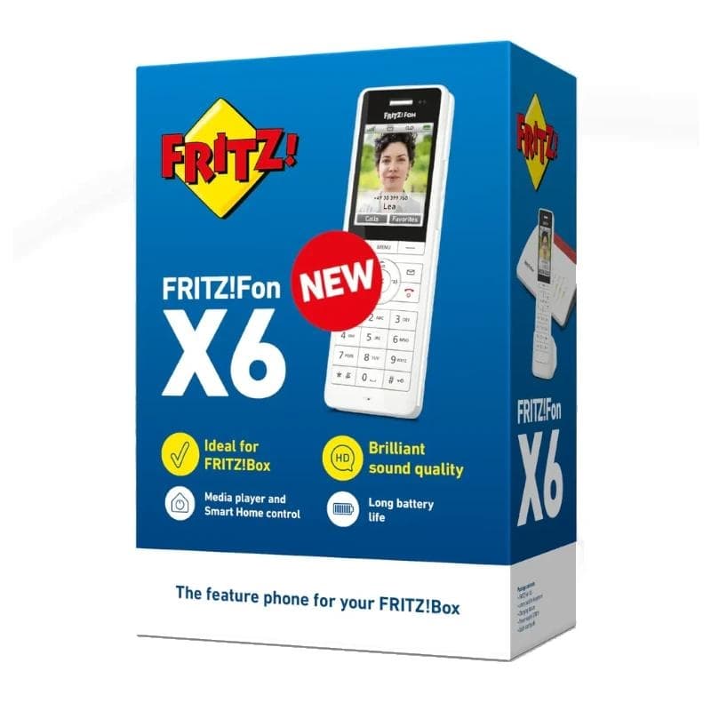 FRITZ!Fon X6 Telfono Inalámbrico Blanco 300 m