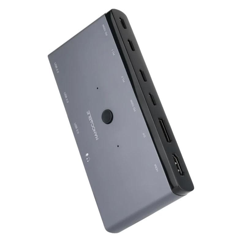 Nanocable KVM Switch 2xUSB-C 3xUSB-A+2xUSB-C / PD