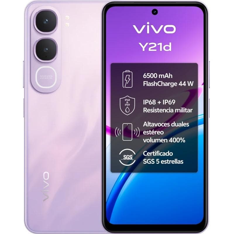 VIVO Y21d 5 g 6.68" 6 GB(64) 256 GB IP69 Lavanda Purp