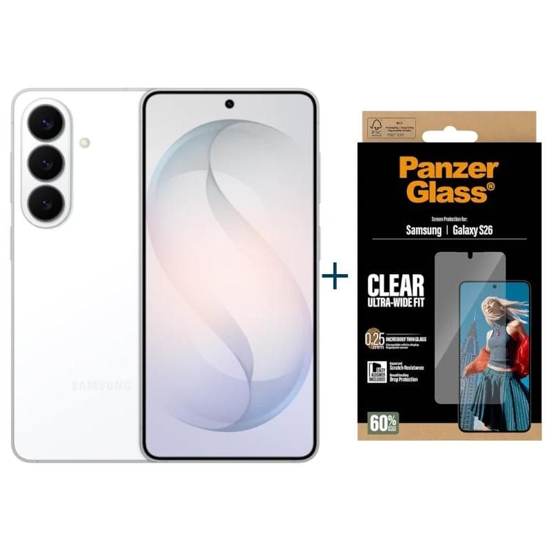Samsung Galaxy S26 5 g 256 GB 12 GB White+Prot Panzer